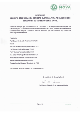 Despacho Nomeação Comissão Eleitoral