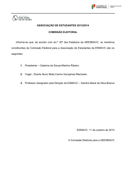 Constituição da Comissão Eleitoral