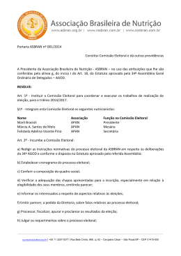 Portaria - Constitui Comissão Eleitoral e dá outras