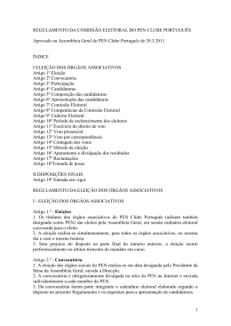 regulamento da comissão eleitoral do pen clube português