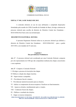 COMISSÃO ELEITORAL 2015.01 EDITAL N° 001, 16 DE