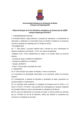 Edital de Elei&ccedil;&atilde;o