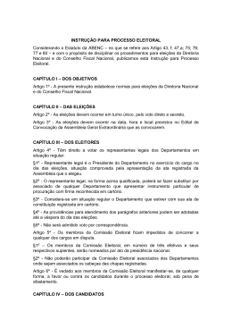 Instru&ccedil;&otilde;es para Processo Eleitoral - abenc-ba