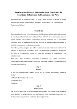 Regulamento Eleitoral Órgãos Sociais da AEFFUP 14