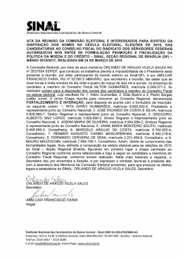 ATA DA REUNIÃO DA COMISSÃO ELEITORAL E