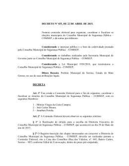 decreto nº 035, de 22 de abril de 2015.