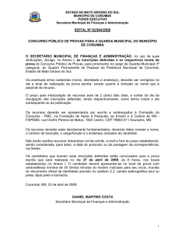 edital n&ordm; 02/004/2008 concurso p&uacute;blico de provas para a guarda