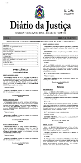 DJ 2268 - Tribunal de Justi&ccedil;a do Estado do Tocantins