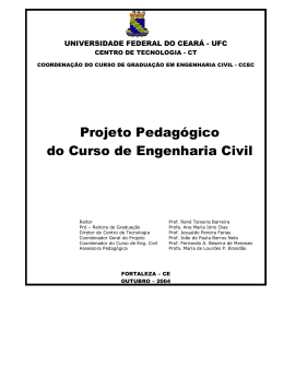 Projeto Pedagógico do Curso de Engenharia Civil