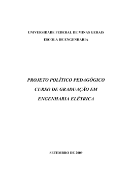 vers&atilde;o curricular 2010/1 - Gradua&ccedil;&atilde;o em Engenharia El&eacute;trica