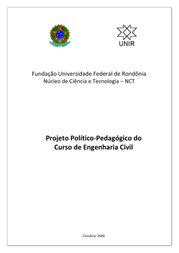 Projeto Pedagógico do Curso de Engenharia Civil