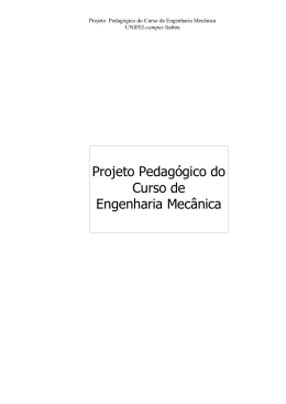 Projeto Pedag&oacute;gico do Curso de Engenharia
