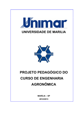 PROJETO PEDAG&Oacute;GICO DO CURSO DE ENGENHARIA
