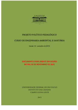 Projeto Pol&iacute;tico Pedag&oacute;gico do Curso de Engenharia