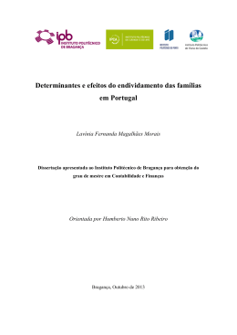 Determinantes e efeitos do endividamento das famílias em Portugal