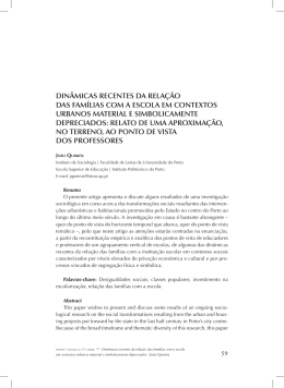 Sensos 3 - Dinamicas recentes da rela&ccedil;&atilde;o das fam&iacute;lias