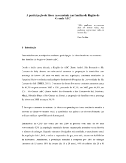 A participa&ccedil;&atilde;o do Idoso na econ&ocirc;mia das fam&iacute;lias da Regi&atilde;o do