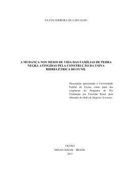 A MUDANÇA NOS MEIOS DE VIDA DAS FAMÍLIAS - Locus