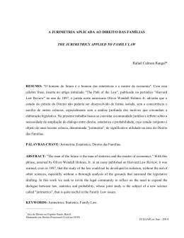 A JURIMETRIA APLICADA AO DIREITO DAS FAM&Iacute;LIAS