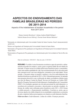 aspectos do endividamento das famílias brasileiras no período