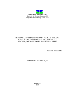 programas habitacionais para fam&iacute;lias de baixa renda. o
