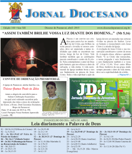 jornal diocesano - Diocese de Paranavaí