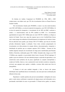 Planejamento Territorial e Organizao do Espao na RMC