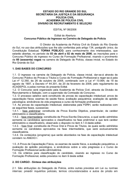 Edital - Pol&iacute;cia Civil RS