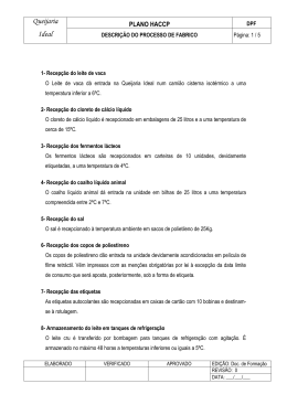 Descri&ccedil;&atilde;o do processo de fabrico