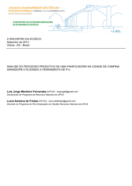 analise do processo produtivo de uma panificadora na cidade de
