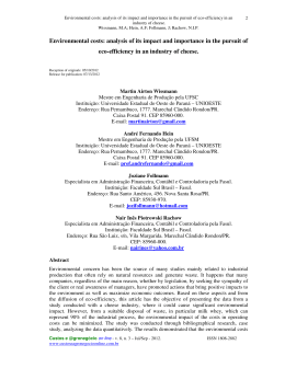 Environmental costs: analysis of its impact and importance in the