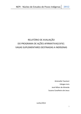 2012 - Rede A&ccedil;&atilde;o Afirmativa - Universidade Federal da Bahia