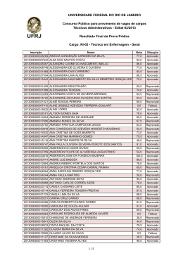 NI-02 - T&eacute;cnico em Enfermagem - Geral - Concursos UFRJ - PR
