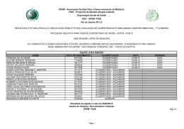 Resultado da Prova e Convoca&ccedil;&atilde;o para Avalia&ccedil;&atilde;o de