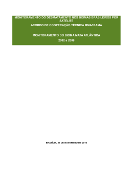 Relatório - Ministério do Meio Ambiente