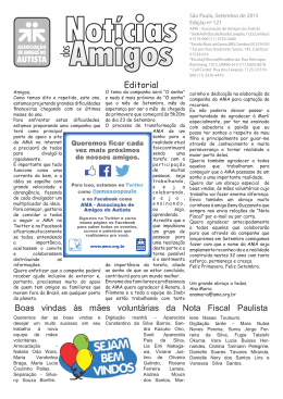 Setembro - Associa&ccedil;&atilde;o de Amigos do Autista