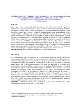 DETERMINA&Ccedil;&Atilde;O DO TEOR DE CLORO RESIDUAL LIVRE