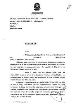 23a Vara Federal C&iacute;vel de S&atilde;o Paulo - SP