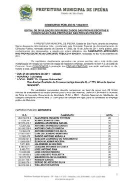 Resultado Aprovados e convocados