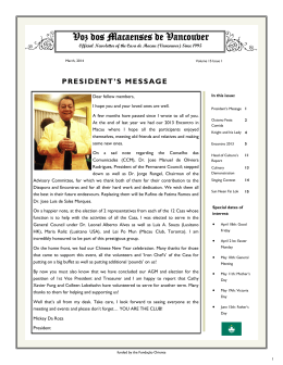 March 2014 Newsletter
