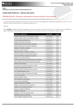 Portaria 001 - Edital - Instituto de Estudos Superiores do Extremo