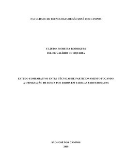 estudo comparativo entre t&eacute;cnicas de particionamento focando a
