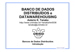 BANCO DE DADOS DISTRIBUÍDOS e DATAWAREHOUSING