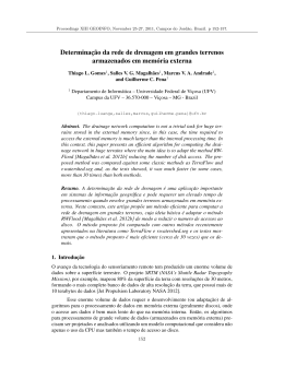 Determina&ccedil;&atilde;o da rede de drenagem em grandes terrenos