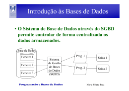 Introdução às Bases de Dados