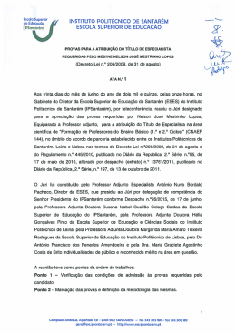 escola superior de educa&ccedil;&atilde;o - Instituto Polit&eacute;cnico de Santar&eacute;m