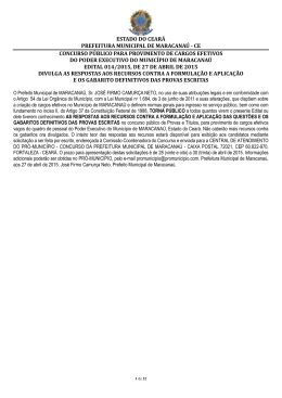 Gabaritos definitivos - Pr&oacute;