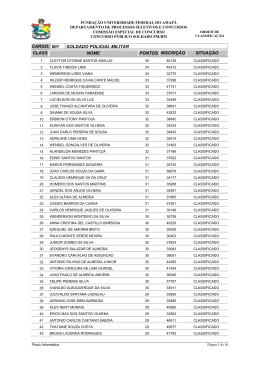 Lista de Classificados - depsec unifap