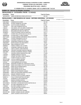 Resultado Final - Limite de Vagas - Cotec