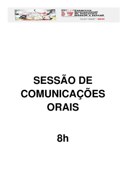 sess&atilde;o de comunica&ccedil;&otilde;es orais - UNESP : Campus de Presidente